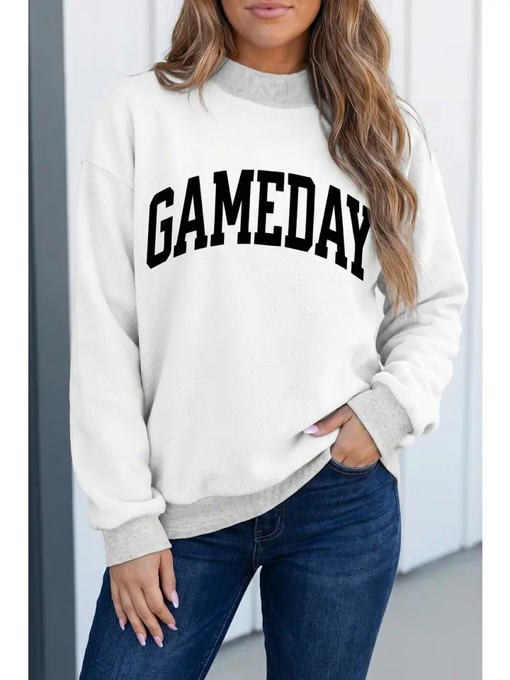 GAMEDAY/FOOTBALL Reversible Mock Neck Sweatshirt