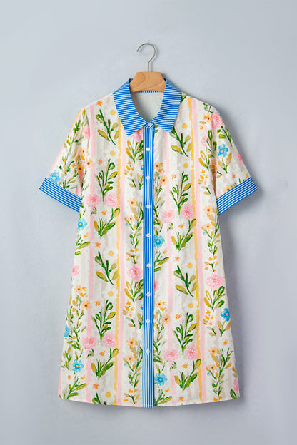 Floral Trim Dress