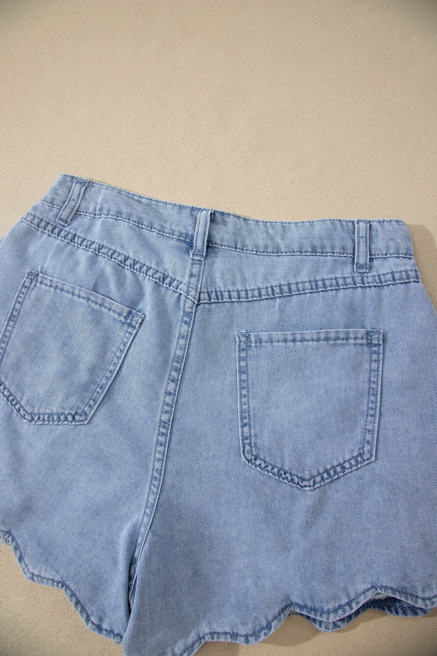 Scalloped Trim Shorts
