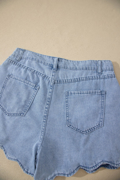 Scalloped Trim Shorts