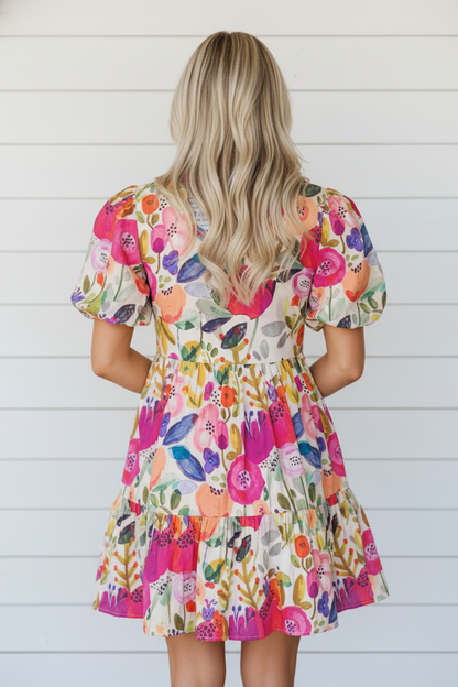 Floral V-Neck Dress