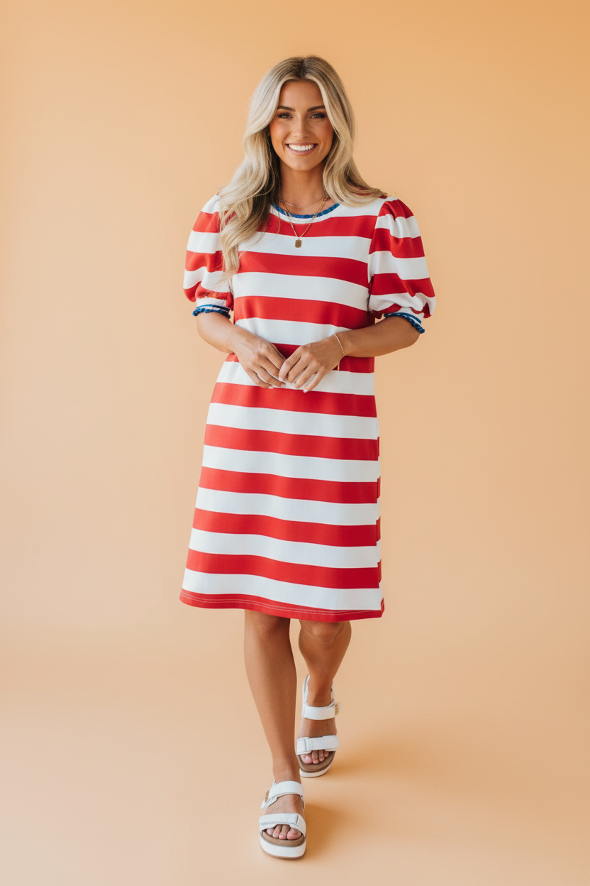 Americana Stripe Dress