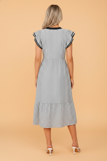 The Black Striped Dress