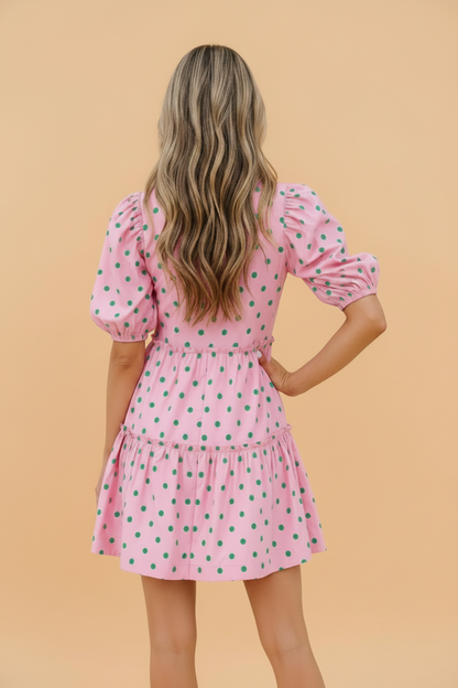 Short Sleeve Tiered Dress