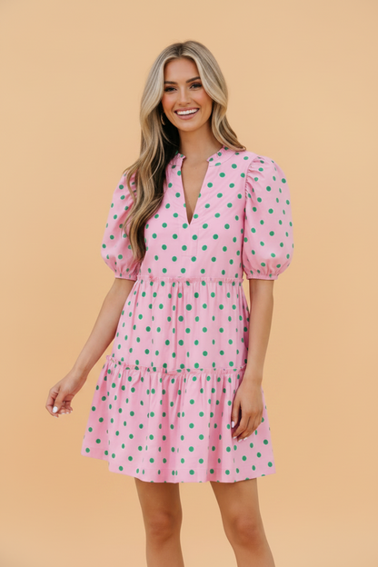 Short Sleeve Tiered Dress