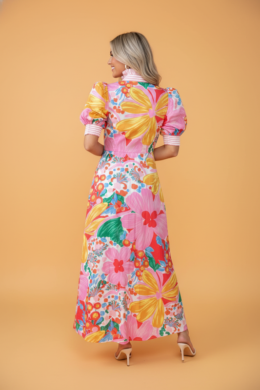Floral Stripe Dress