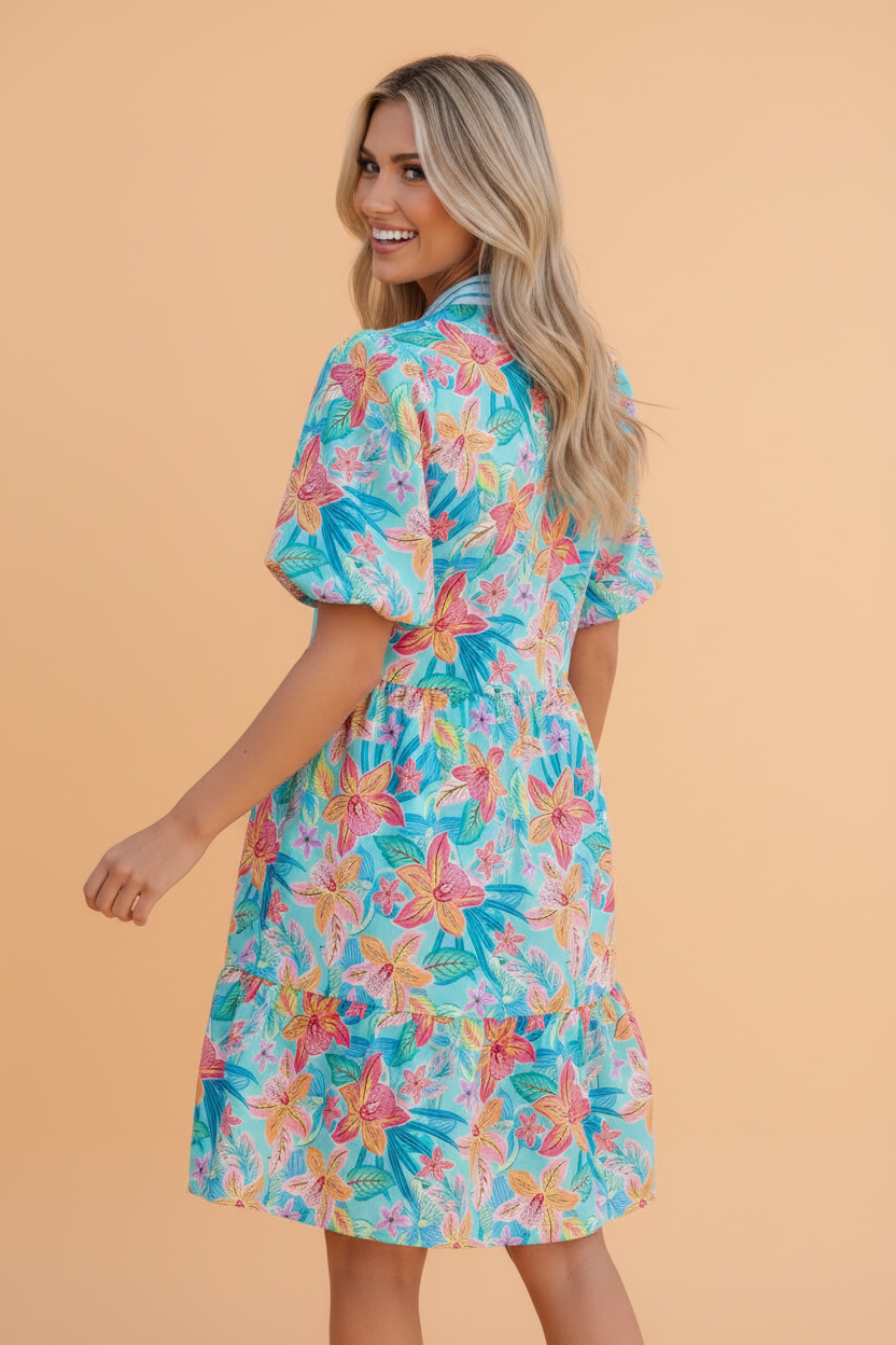 Blue Floral Dress