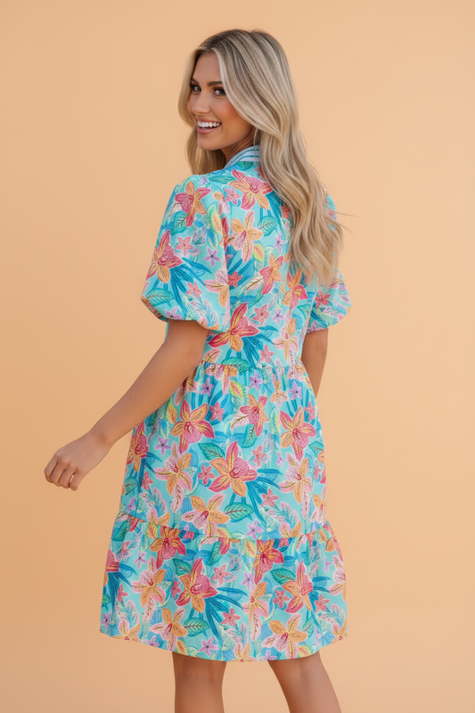 Blue Floral Dress
