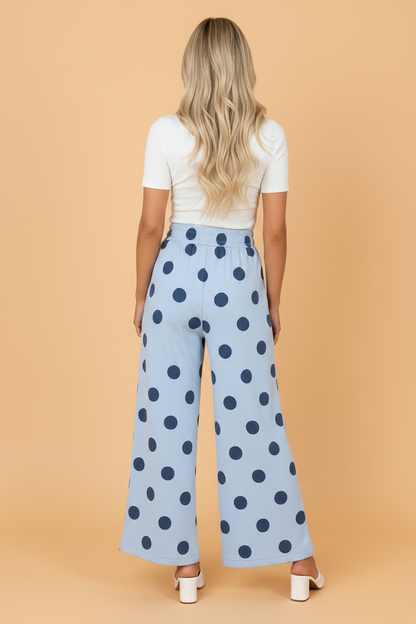 Polka Dot Wide Leg Pants