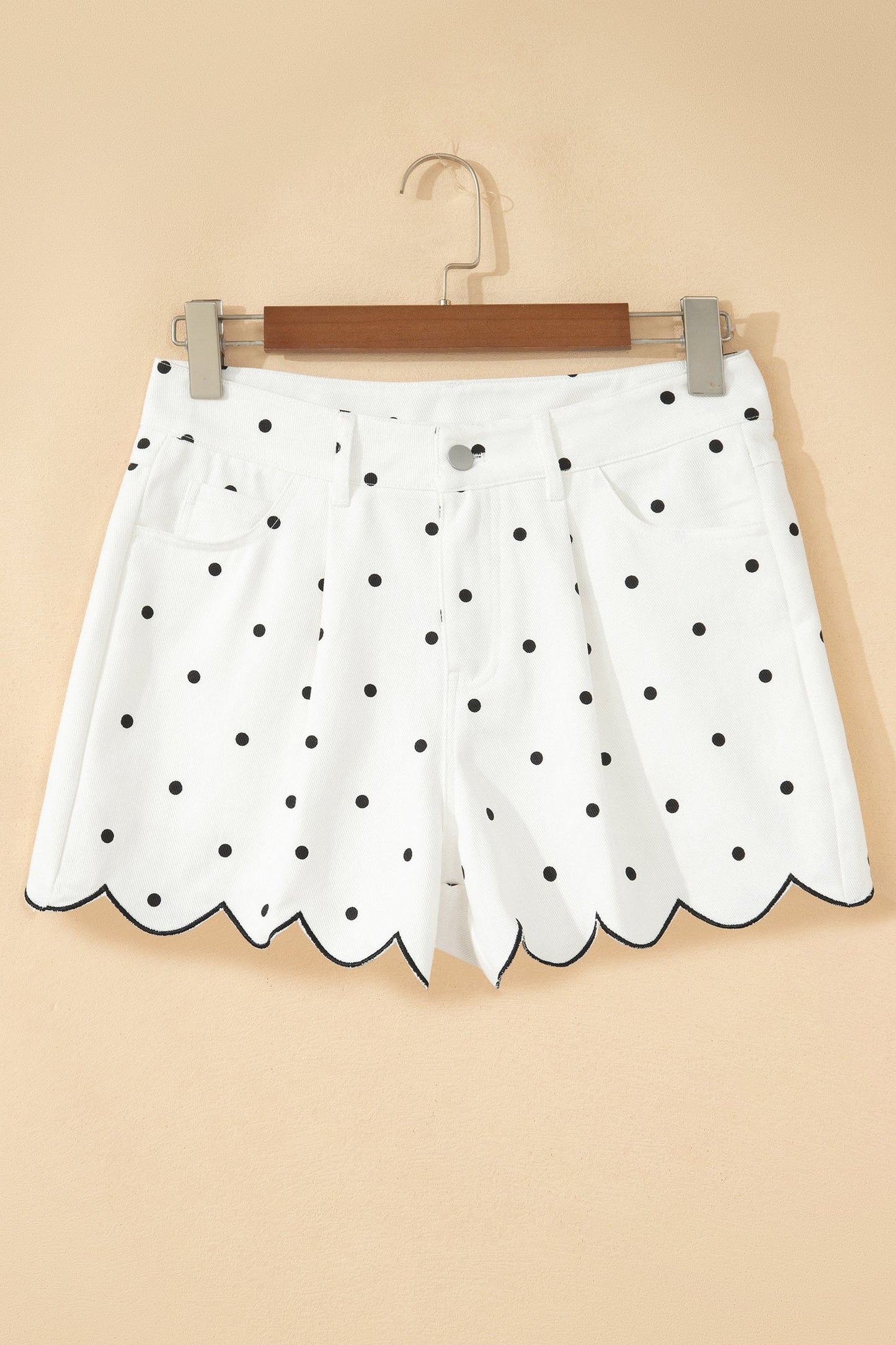 Dotted Hem Shorts