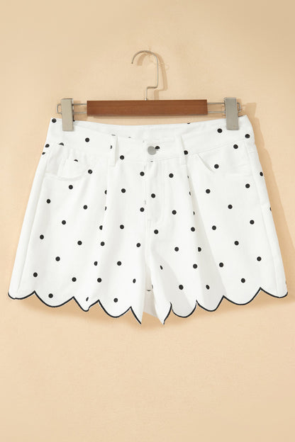 Dotted Hem Shorts