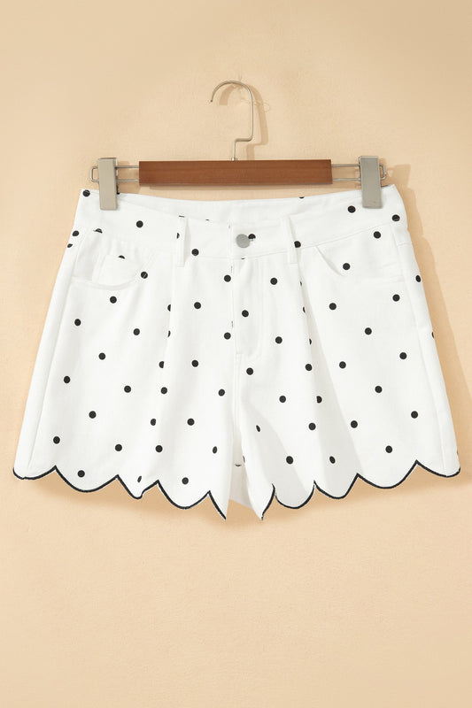 Dotted Hem Shorts