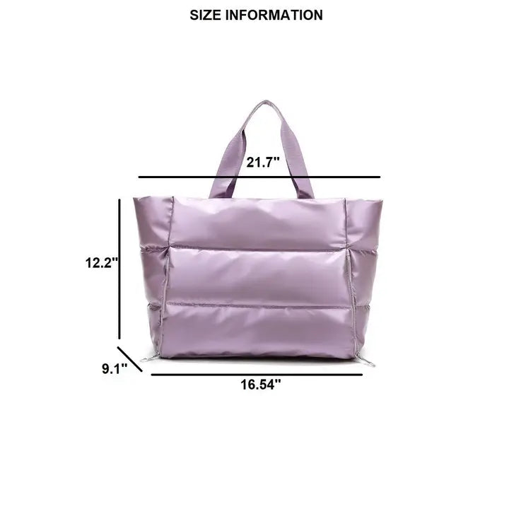 Puffy Quilted Tote Bag