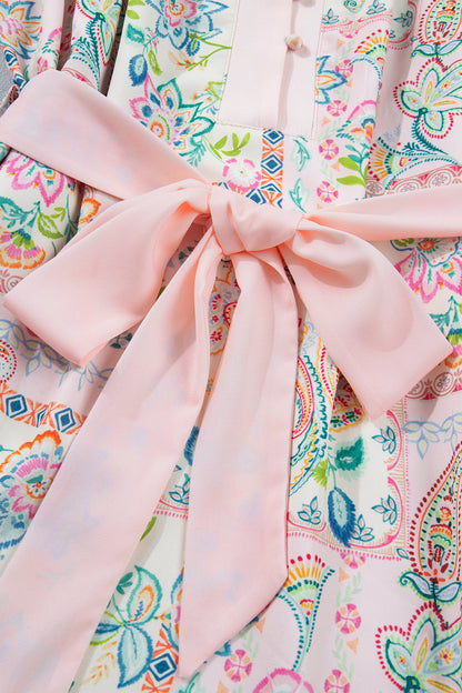 Boho Belted Mini Dress