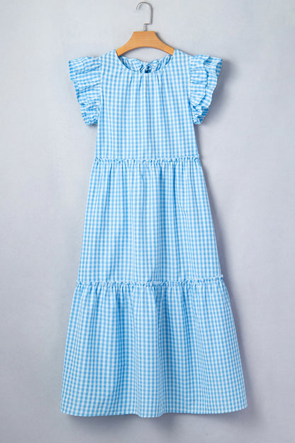 Gingham Knot Back Dress