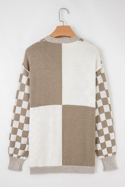 Checker Cardigan