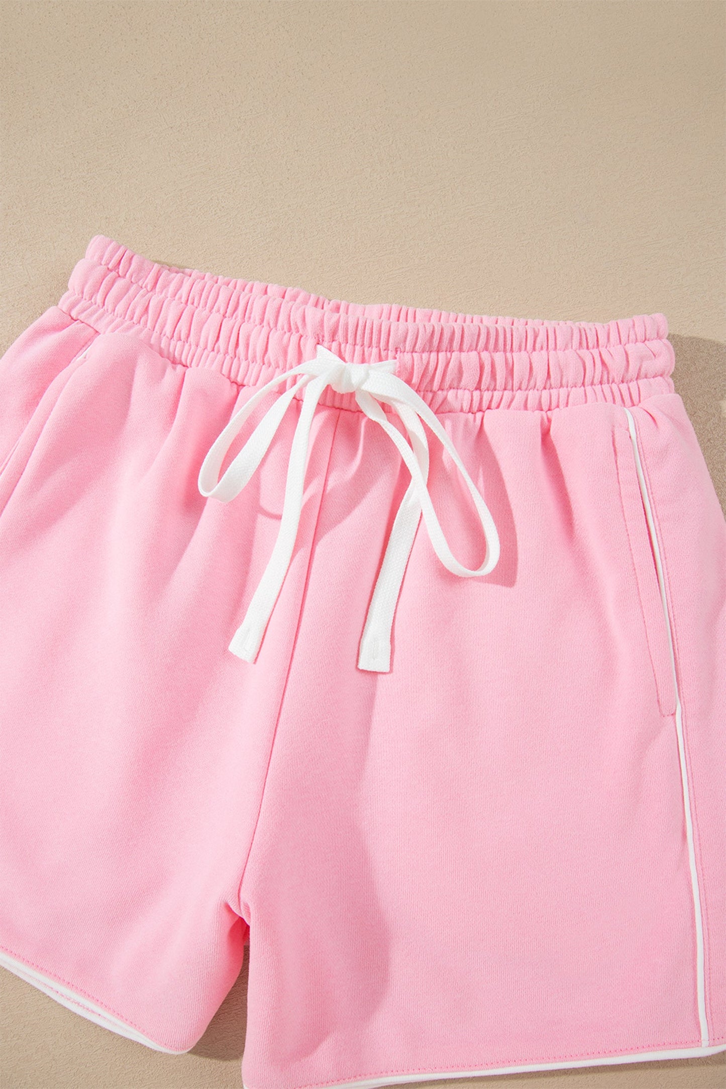 Contrast Trim Pullover Set