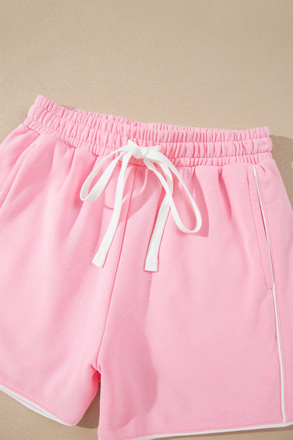 Contrast Trim Pullover Set