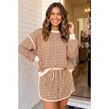 Gingham Oversized Set