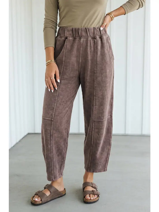 Mineral Wash Barrel Pants