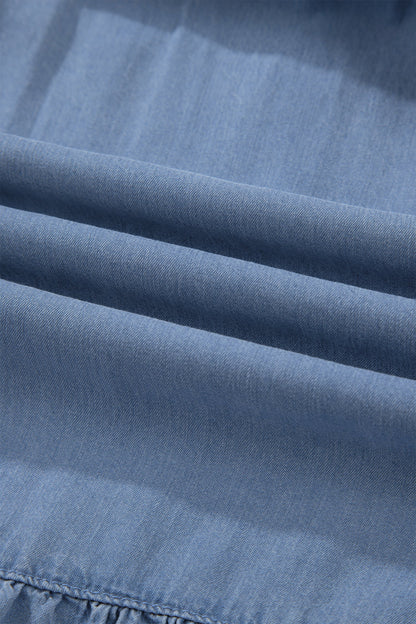 Denim Ruffle Skirt