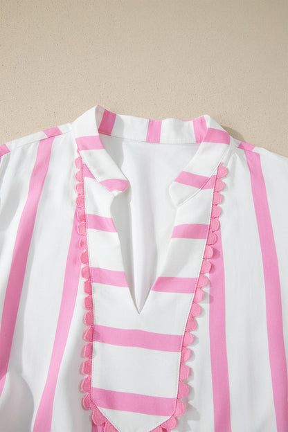 Plus Size Stripe Tiered Dress
