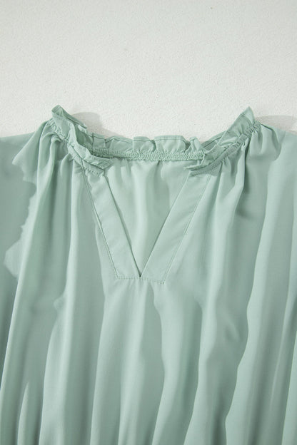 Puff Sleeve Tiered Maxi Dress