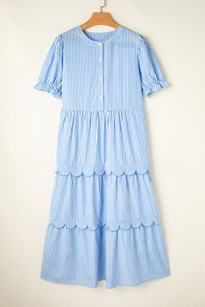 Tiered Scallop Dress