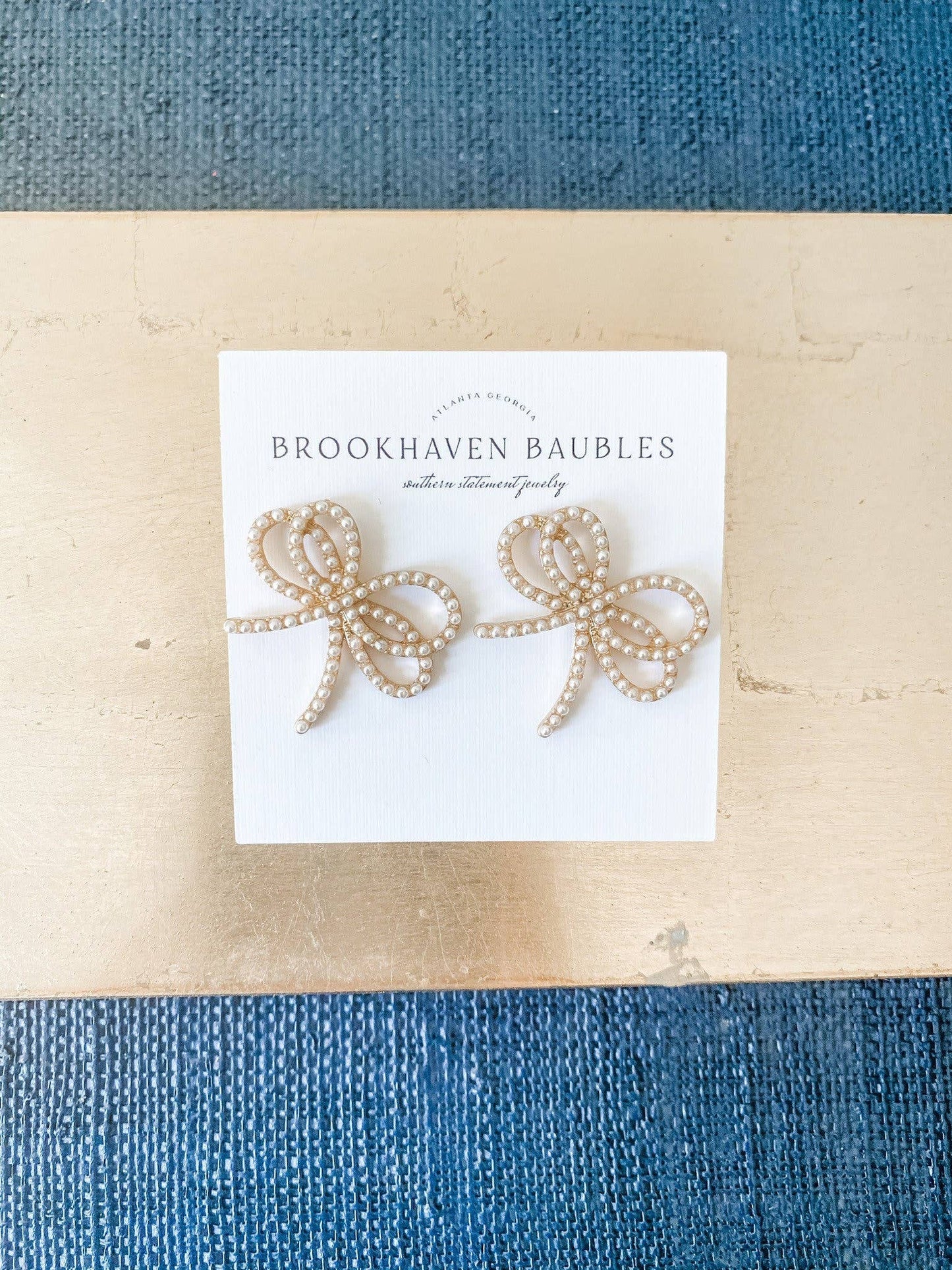 Pearl Bow Earrings