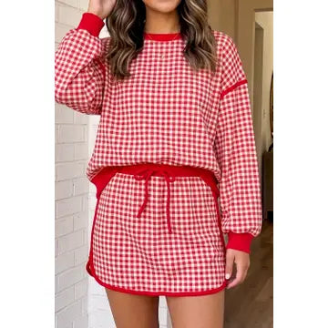 Gingham Oversized Set