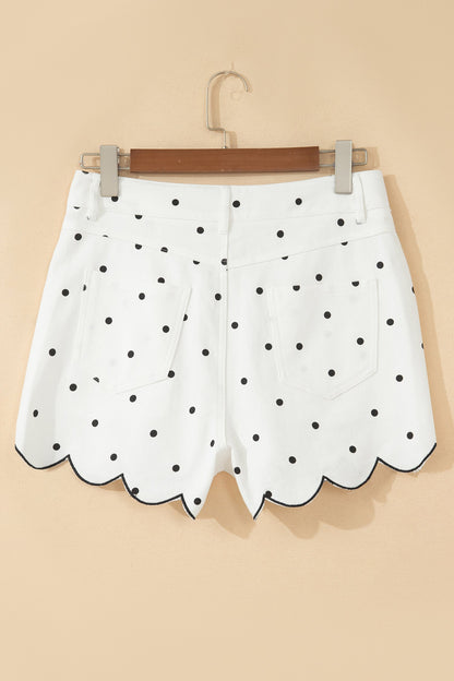 Dotted Hem Shorts