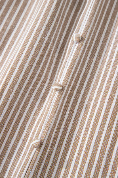Buttoned V-Neck Maxi Dress