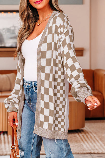 Checker Cardigan