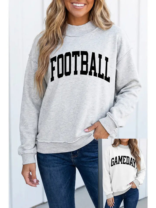 GAMEDAY/FOOTBALL Reversible Mock Neck Sweatshirt