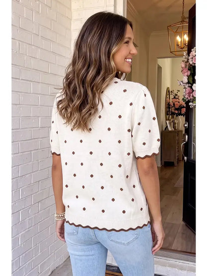 The Dottie Scalloped Top