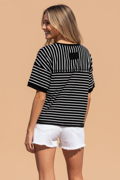 Stripe Ribbed Tee