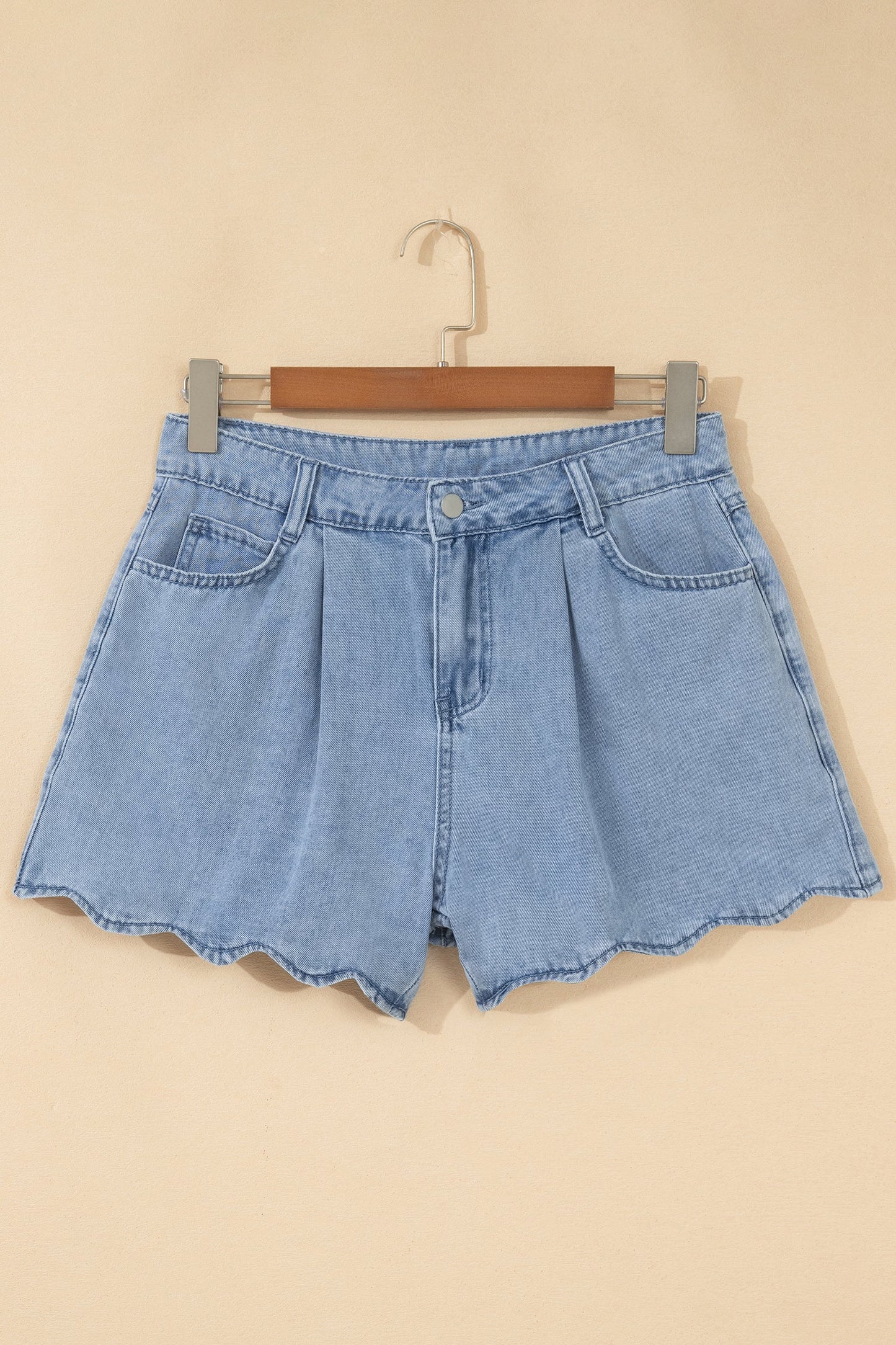 Scalloped Trim Shorts
