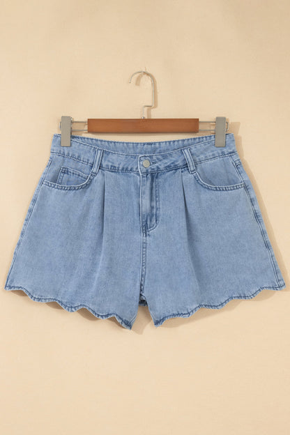 Scalloped Trim Shorts