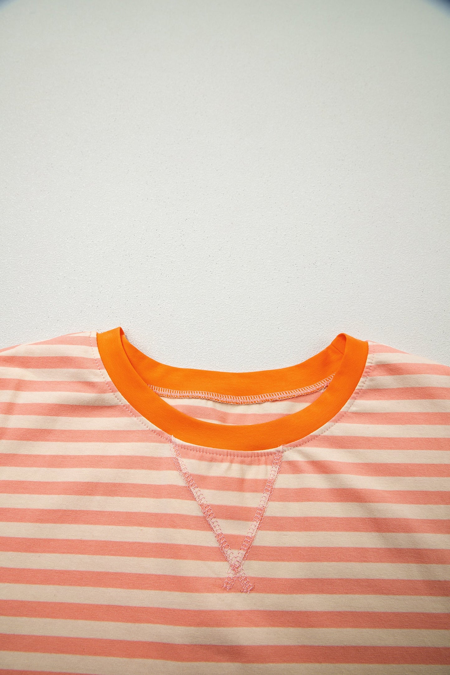 Plus Size Stripe T-Shirt & Drawstring Shorts Set