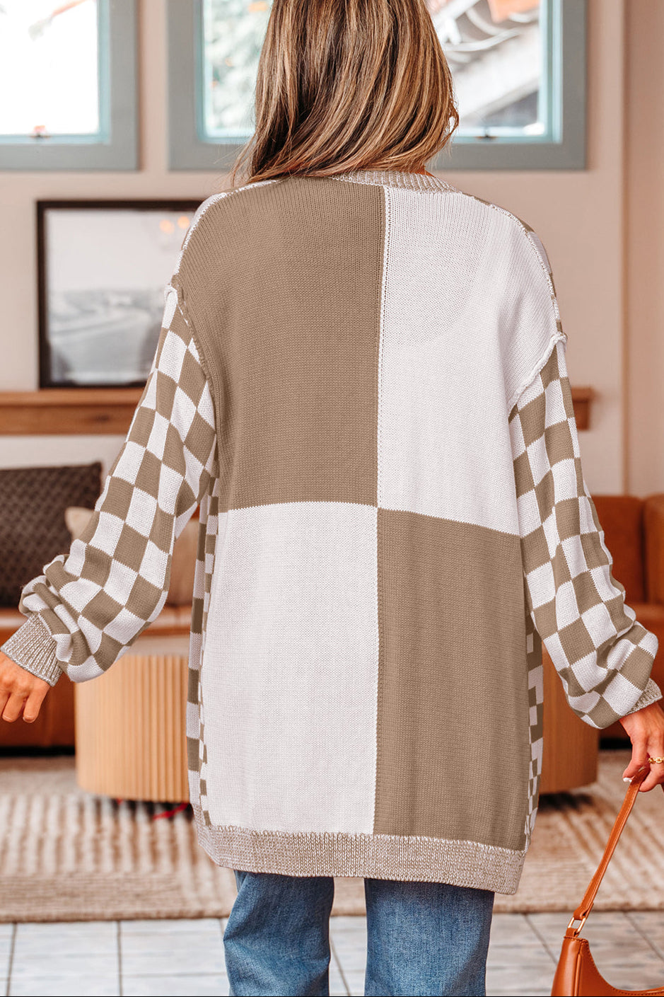 Checker Cardigan