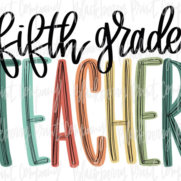 Neutral Font Teacher Grade Level Tee