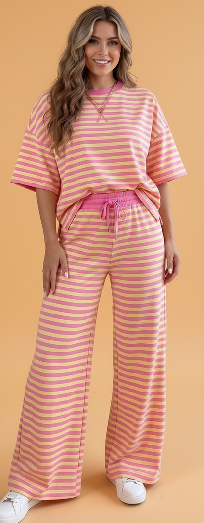Comfy Stripe Pant Set
