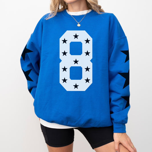 Custom Number Star Sweatshirt