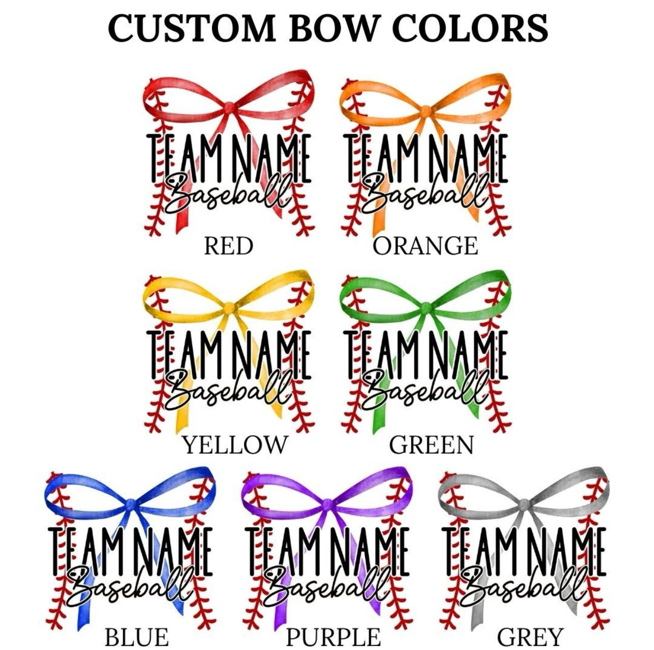 Baseball/Softball Stitch + Bow